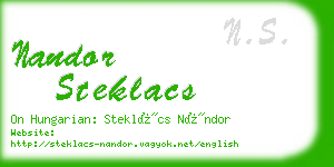 nandor steklacs business card